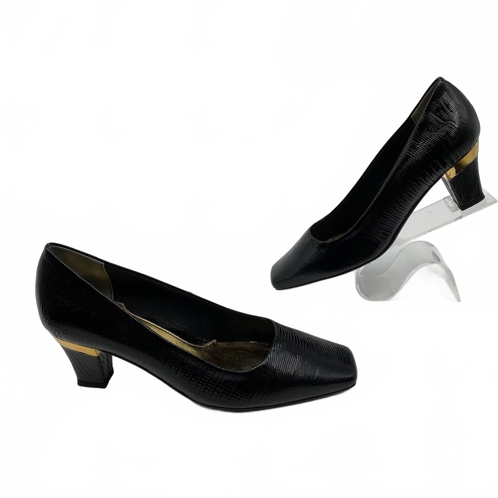 J. Renee Black Faux Leather Pump | Women’s US7
